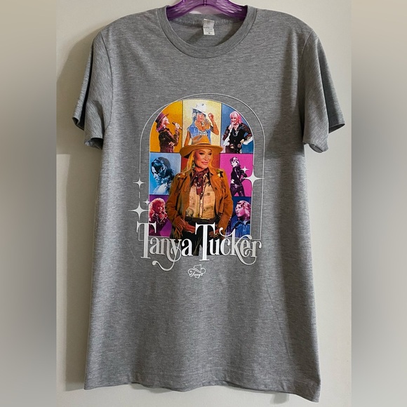 Tultex Tops - Tultex Gray Tanya Tucker T-Shirt